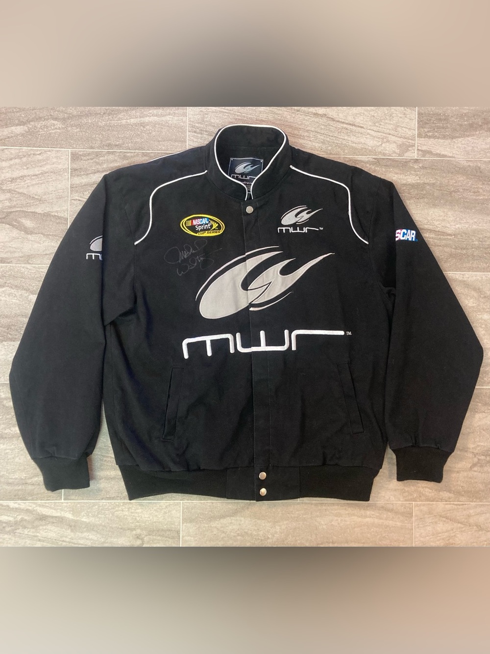 Michael WALTRIP Autograph Signed NASCAR Racing Jacket Black L MWR